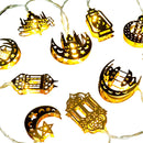 Ramadan 10 LED Moon Star Light Muslim Eid Mubarak String Decor (RGB Flash) Newly