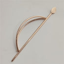 Leaves Oval Simple Metal Hairpin Hair Accessories Hollowing Out Hair Clip