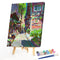 40x50cm Oil Paint By Numbers Summer City Frameless Picture Craft Kit Home Decor