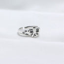 Color Tiny Creative Charm Heart Finger chain Gift Jewelry Tears Expression Ring