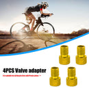 4pcs Presta to US American Bike Valve Adapter Converter Aluminum Alloy Adapter