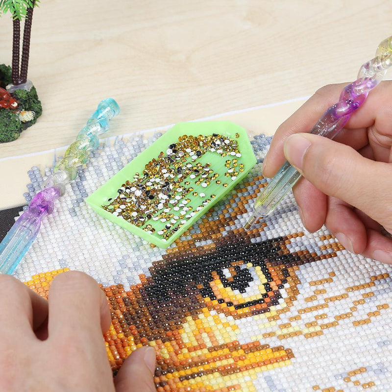 2pcs 5D DIY Diamond Painting Point Drill Pen Cross Stitch Mosaic Tools Newly