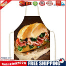Kitchen Aprons for Women Men Household Baking Linen Cook Hamburger Tablier