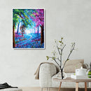 DIY Oil Painting By Numbers Kits Tree Hand Painted Canvas Color Drawing Picture