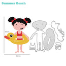 5pcs Summer Beach DIY Cutting Dies Stencils Scrapbook Embossing Album Cards-2054
