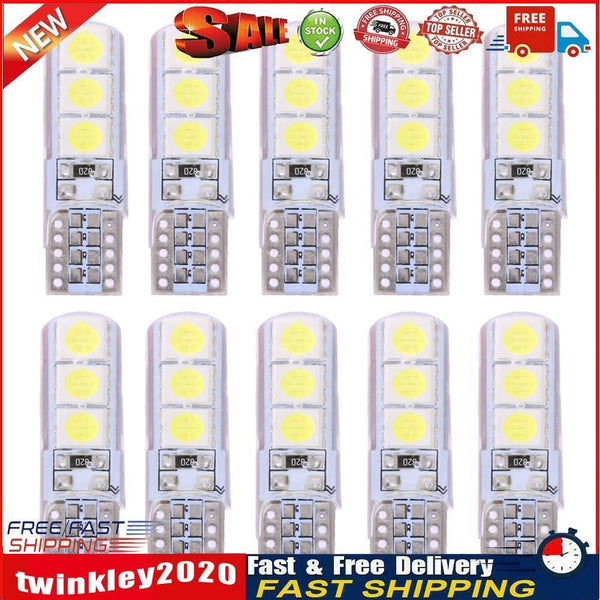 10pcs T10 SMD5050 LED Waterproof Car Wedge Lights Auto White Light Bulbs Newly