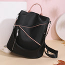 Women Contrast Color Backpack Multifunctional Shoulder Bag Preppy Style Knapsack
