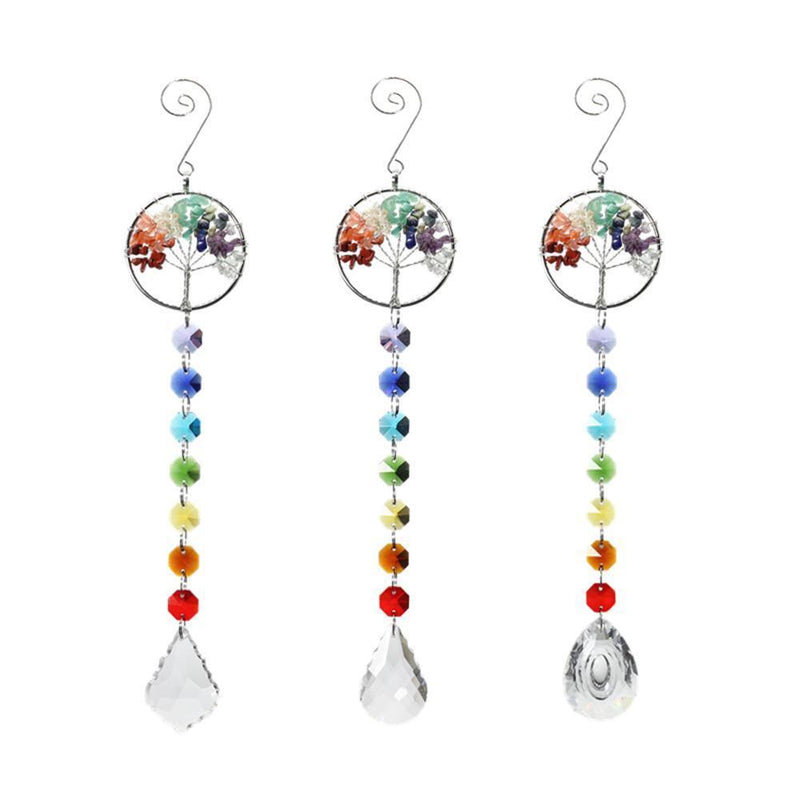 DIY Crystal Beads Rainbow Pendant Handcraft  for Home Decor (A)