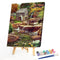 40x50cm Colorful DIY Paint By Numbers Kit Forest Riverside Cottage Art Gift