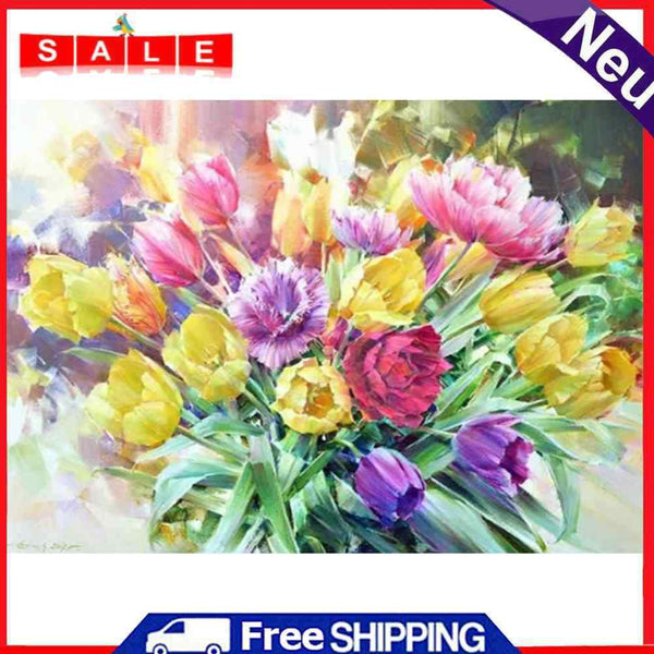 Painting By Numbers DIY Hand Painted Drawing Canvas Pictures Home Decor Bouquet
