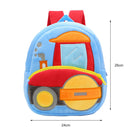 Kids Fluffy Fashion Engineering Vehicle Backpack Girl Small Zipper School Bag
