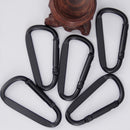 Black Climbing Camping Hiking Snap Clip Water Bottle Hooks Keychain D Carabiner