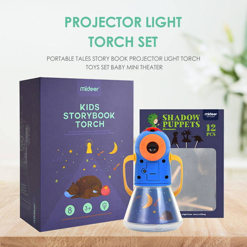 Portable Tales Story Book Projector Light Torch Toys Set Baby Mini Theater Newly