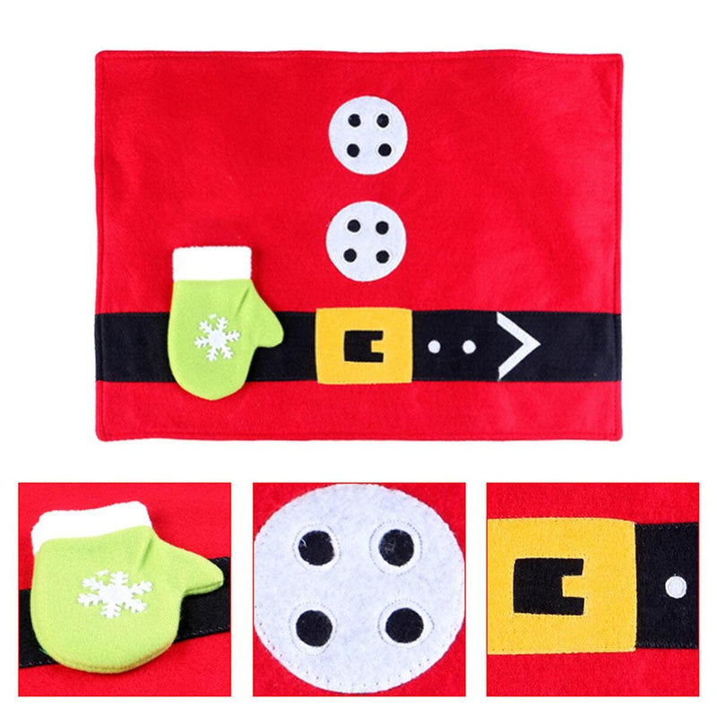 Platzdeckchen und Gabelmatten Weihnachten Santa Rentier Esstisch Tischsets.