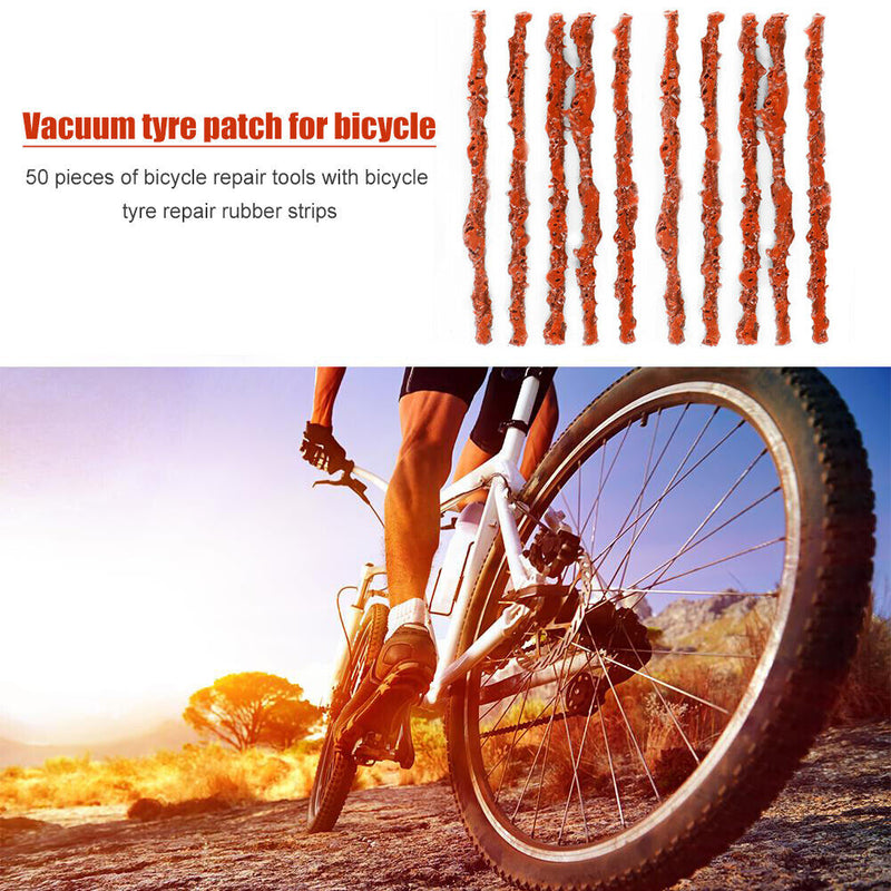 50pcs Mountain Bike Tyre Puncture Tubeless Tire Seals Strips Cycling Accessories