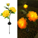 #A 3 Heads Solar Peony Flower Light Outdoor Patio Yard Pathway Garden Stakes Lam