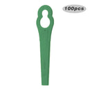 200pcs Plastic Cutter Blades for Grass Brushcutter Replacement Part (Green)