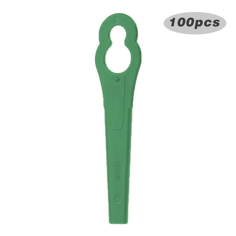 200pcs Plastic Cutter Blades for Grass Brushcutter Replacement Part (Green)