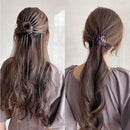 Women Bun Hair Claw Expanding Ponytail Buckle Bird Nest Hair Clip (Grey)