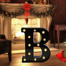 Letters LED Night Lights Alphabet Symbol Sign Lamp Home Wedding Decor (B)