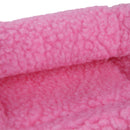 Plush Pet Hamster Cushion Mat Squirrel Warm Blanket Guinea Pig Bed(Pink)