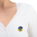Ukraine Ukrainian Map Flag Symbol Round 13 Styles Clothes Pins(M)