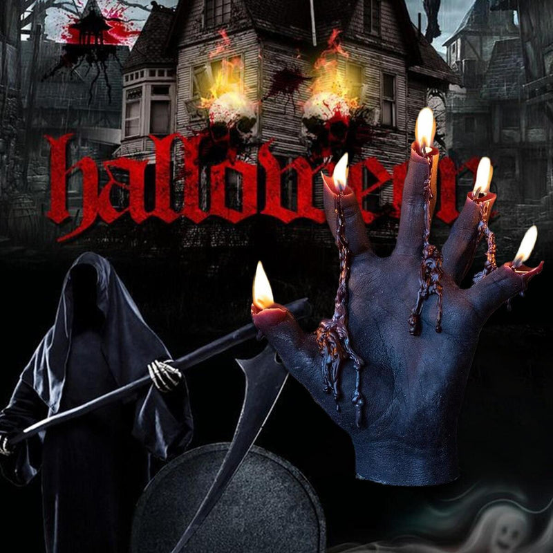 Halloween Black Witch Hand Candlestick Holders Creative Candle Holder Home Deco`