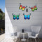 16.5cm Metal Wrought Iron Sculptures Butterfly Garden Wall Hang Butterfly Decor