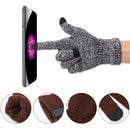 Women Thick Plush Knitted Wool Mitts Full Finger Mittens Sport Cycling Gloves