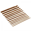 12pcs Craft Yarn Handle Weave 3-10mm Bamboo Crochet Hook Needle