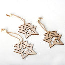 3pcs Nordic Style Wooden DIY Hanging Ornaments Christmas Holiday Decorations