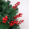 Artificial Red Bird Berry Spray Stem Of Berries Autumn Christmas Decor Xmas.