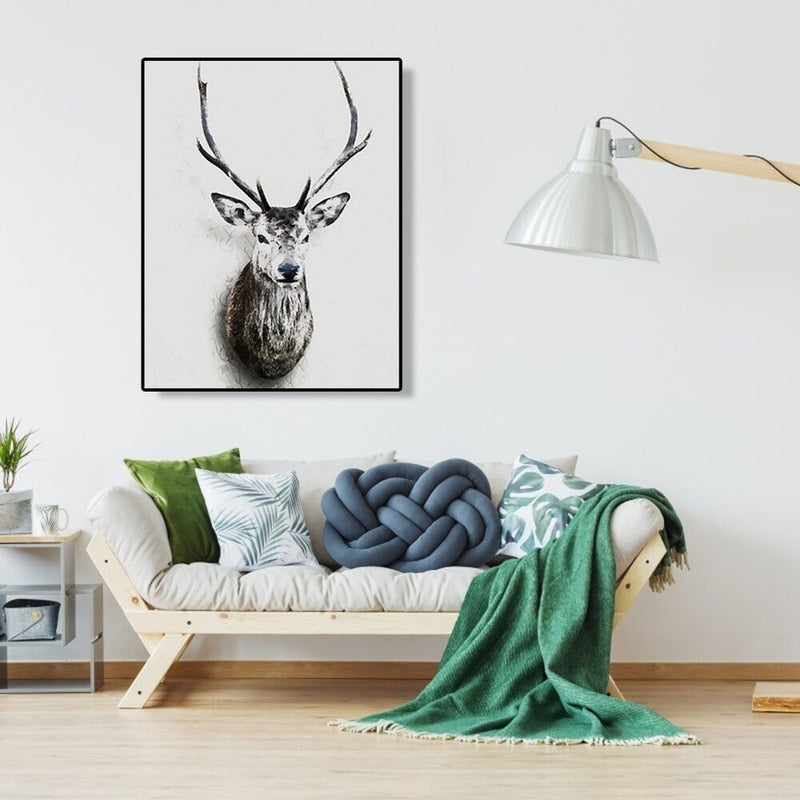 Painting By Numbers DIY Deer Hand Painted Canvas Oil Wall Art Picture Craft Kit