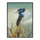 Full Embroidery DIY 14CT Stamped Canvas Art Cross Stitch Kingfisher on River Kit