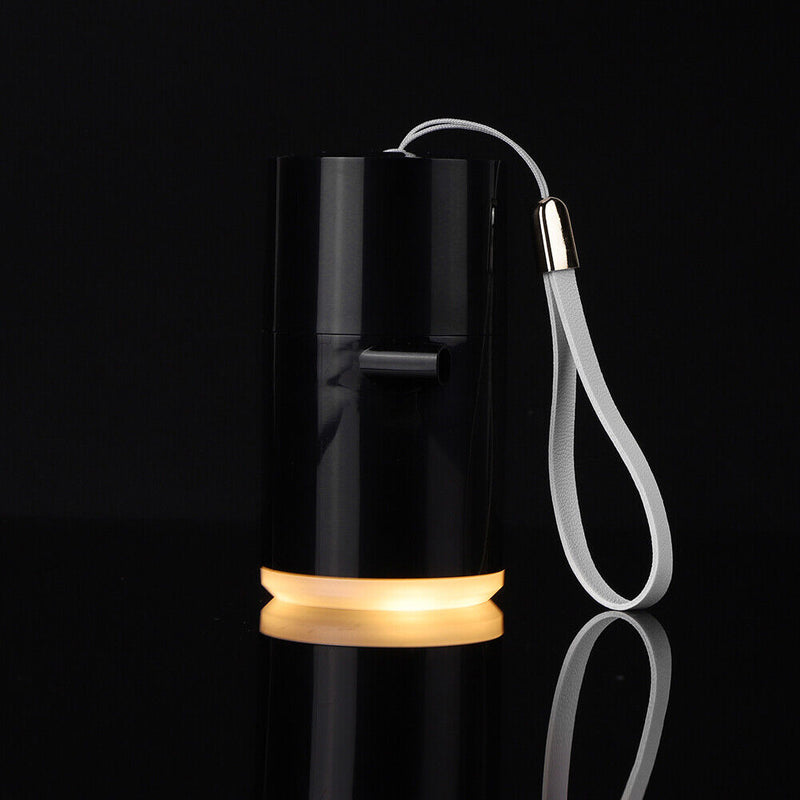 USB Mini Outdoor Inflatable Mat Air Pump Camping Emergency Lighting (Black)