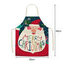 Kitchen Linen Apron Merry Christmas Home Restaurant Cooking Baking Bibs