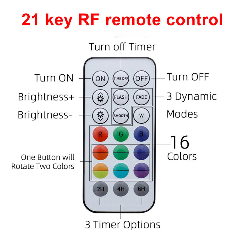 Pool Lights - Battery Operated Submersible LED Lights with Remote RF 16 Colors