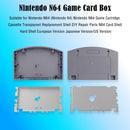 For N64 Cart Shell Cover Game Console Cases Replacement Kit (EU/Jap Gray)