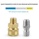NPT 3/8 Quick Connect Fitting Coupling Connector Adapter Set for Pressure Washer