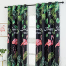 Pink Birds Printed Home Blackout Curtains Bedroom Windows Decorative Drapes