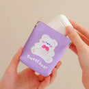 Korean Cute Cartoon Coin Purse Women Mini PU Card Holder Clutch (Purple)