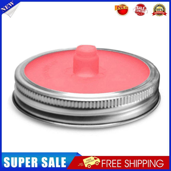 5pcs Wide Mouth Mason Jar Lids Silicone Seal Cover Pickles Cap(Red)