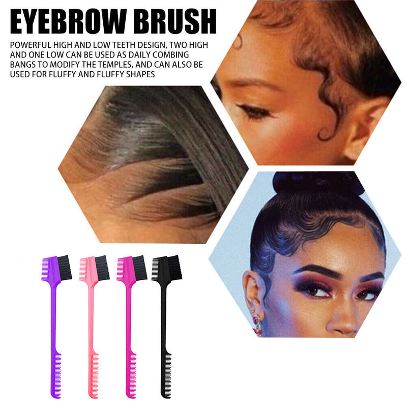Double Sided Edge Brush with Comb Eyelash Eyebrow Modification Broken Hair