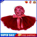 2pcs/set Infant Girls Bowknot Tutu Skirt Flower Hairband Photo Props (3-4M)