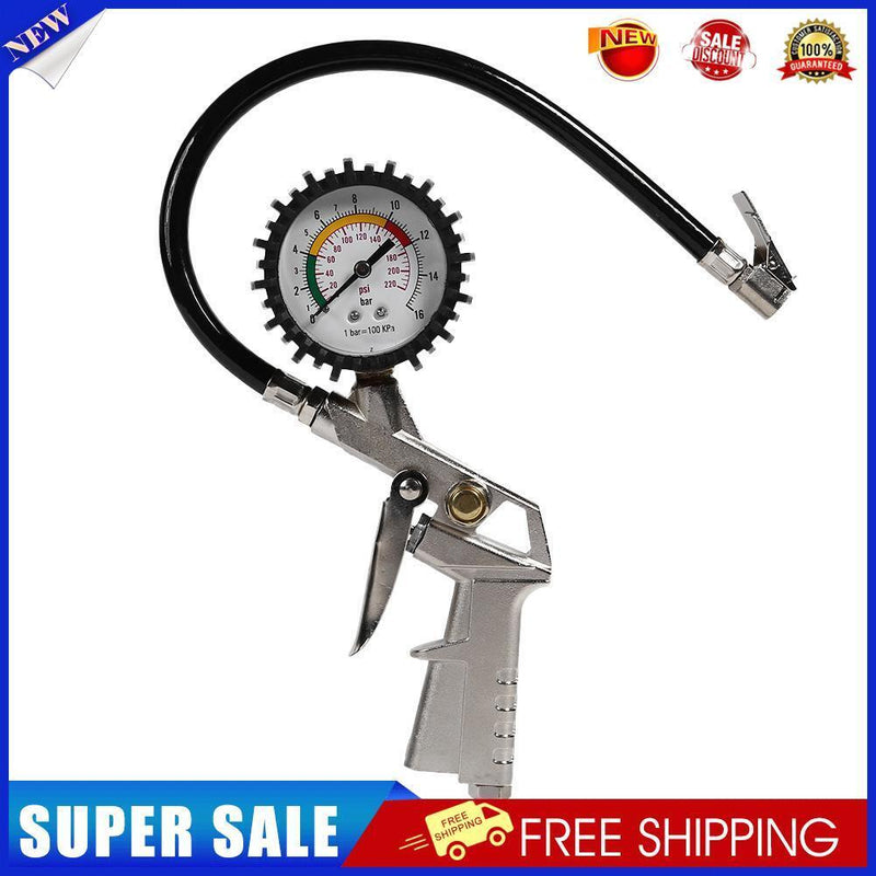 Car Tire Pressure Gauge Pointer Tyre Air Pressure Inflator Gauge Meter (US)