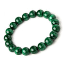 Green Round Malachite Stone Beaded Bracelet Men Women Fashion Party Jewelry
