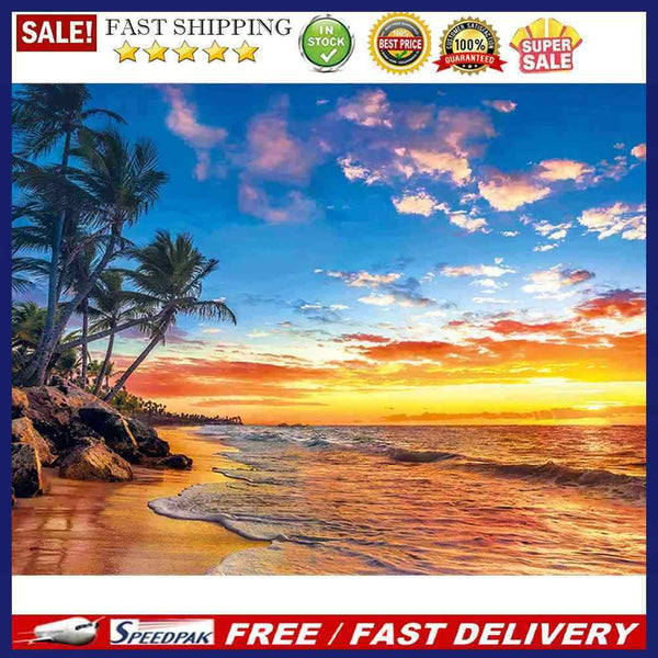 Painting By Numbers Sea Scenery DIY Oil Coloring Canvas Paint Drawing Picture