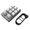 Macro Keyboard Bluetooth-compatible 9 Key 2 Knob Mechanical Keypad (Clear)