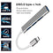 USB C HUB USB 3.0 Type-C Hub 4 Ports Splitter Adapter for PC (C809 Grey)