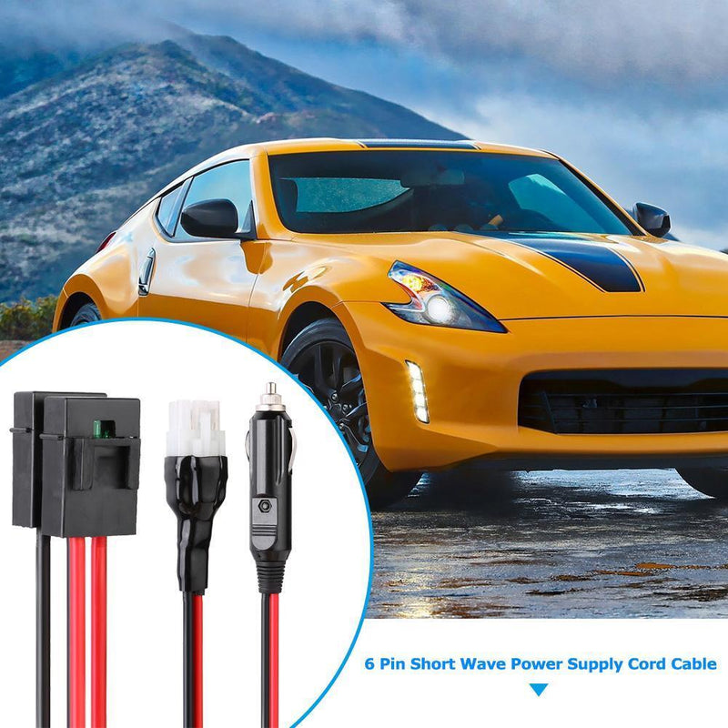 1.5m 30A Six Short Wave Extension Power Cord Cable for Yaesu FT-857D FT-897D